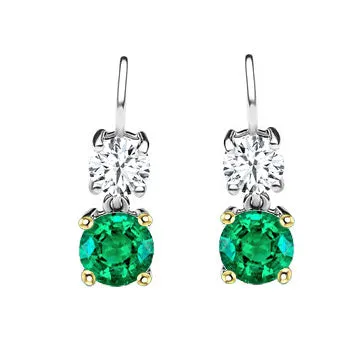 Genuine Green Emerald With Diamonds Earrings Lever Backs HarryChadEntcom Earrings Genuine Green Emerald With Diamonds Earrings Lever Backs HarryChadEntcom Earrings