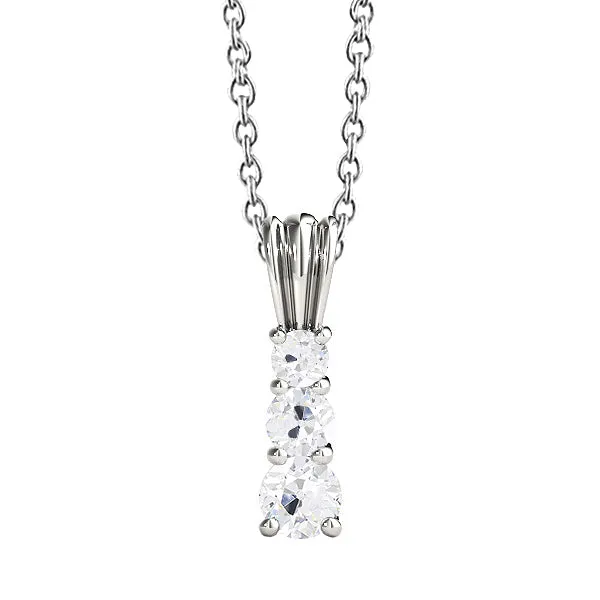 Gold Natural Earth Mined Diamond Pendant Three Stone Round Old Miner 150 Carats Prong Set HarryChadEntcom Necklaces Gold Natural Earth Mined Diamond Pendant Three Stone Round Old Miner 150 Carats Prong Set HarryChadEntcom Necklaces