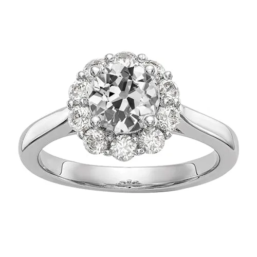 Halo Old Miner Natural Earth Mined Diamond Ring Flower Style White Gold 275 Carats HarryChadEntcom Rings Halo Old Miner Natural Earth Mined Diamond Ring Flower Style White Gold 275 Carats HarryChadEntcom Rings