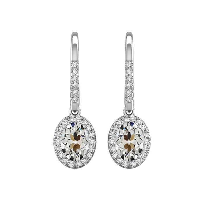 HarryChadEntcom Earrings Gold Dangle Earrings 450 Carats Old Mine Cut Oval Earth Mined Diamond HarryChadEntcom Earrings Gold Dangle Earrings 450 Carats Old Mine Cut Oval Earth Mined Diamond