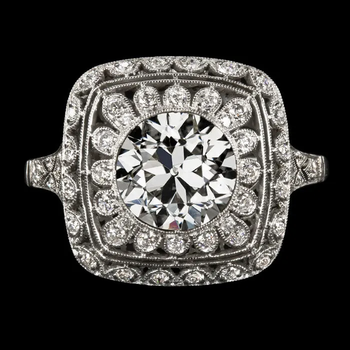 HarryChadEntcom Halo Ring Round Old Miner Natural Earth Mined Diamond Flower Style Womens Jewelry 5 Carats Rings HarryChadEntcom Halo Ring Round Old Miner Natural Earth Mined Diamond Flower Style Womens Jewelry 5 Carats Rings
