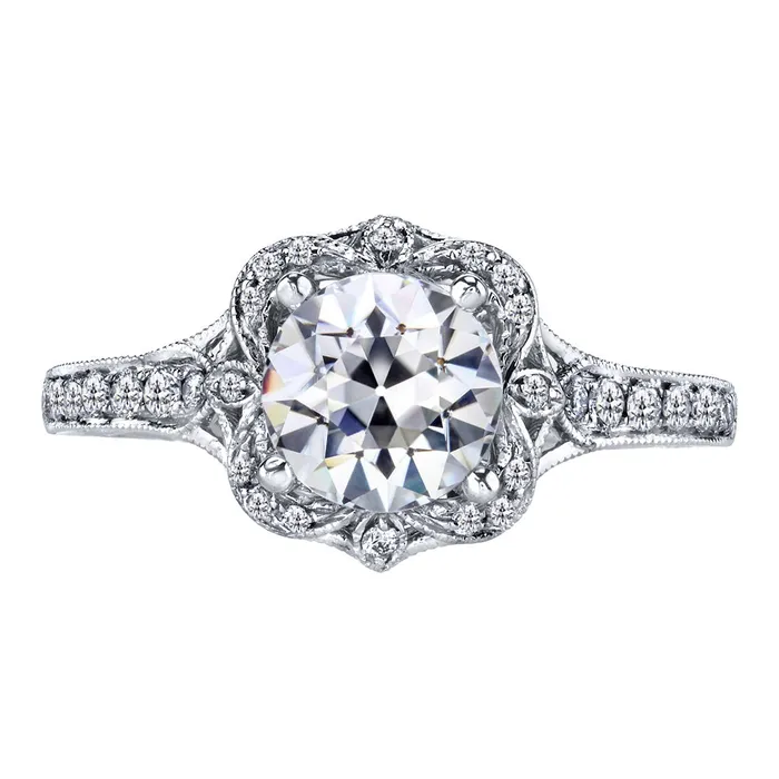 HarryChadEntcom Ladies Halo Old Mine Cut Anniversary Natural Diamond Ring 3 Carats Rings HarryChadEntcom Ladies Halo Old Mine Cut Anniversary Natural Diamond Ring 3 Carats Rings