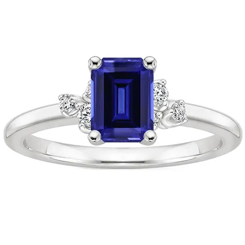 HarryChadEntcom Natural Earth Mined Diamond Engagement Ring Emerald With Accents Blue Sapphire 4 Carats Rings HarryChadEntcom Natural Earth Mined Diamond Engagement Ring Emerald With Accents Blue Sapphire 4 Carats Rings