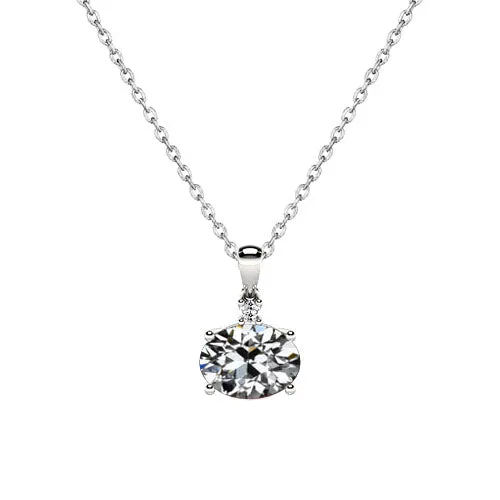 HarryChadEntcom Necklaces Old Cut Oval Earth Mined Diamond Pendant 150 Ct With Bail HarryChadEntcom Necklaces Old Cut Oval Earth Mined Diamond Pendant 150 Ct With Bail