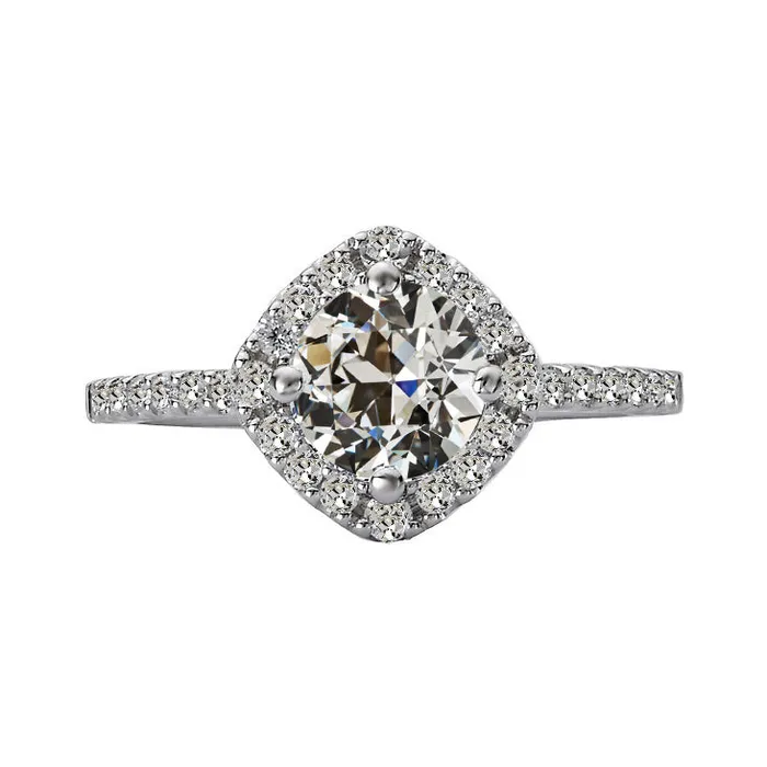 HarryChadEntcom Rings 5 Carats Round Old Mine Cut Real Natural Earth Mined Diamond Halo Engagement Ring HarryChadEntcom Rings 5 Carats Round Old Mine Cut Real Natural Earth Mined Diamond Halo Engagement Ring