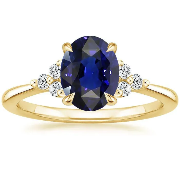 HarryChadEntcom Rings Gemstone Solitaire With Accents Ring Deep Blue Sapphire 350 Carats HarryChadEntcom Rings Gemstone Solitaire With Accents Ring Deep Blue Sapphire 350 Carats