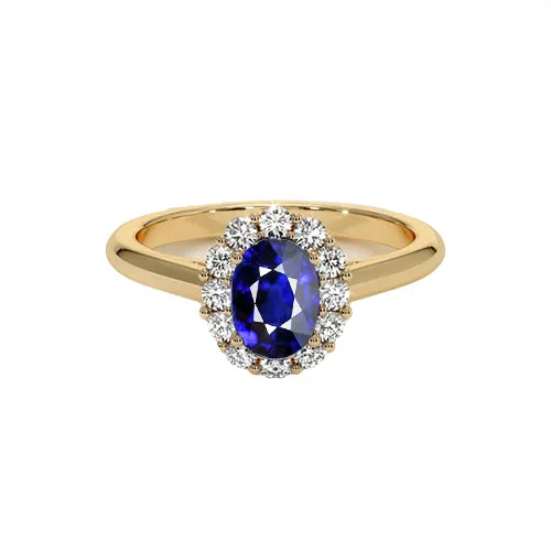 HarryChadEntcom Rings Halo Natural Earth Mined Diamond Ring Yellow Gold Oval Ceylon Sapphire 525 Carats HarryChadEntcom Rings Halo Natural Earth Mined Diamond Ring Yellow Gold Oval Ceylon Sapphire 525 Carats