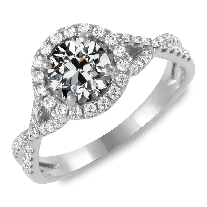 HarryChadEntcom Rings Halo Ring Round Old Mine Cut Real Natural Earth Mined Diamond Pave Infinity Style 5 Carats HarryChadEntcom Rings Halo Ring Round Old Mine Cut Real Natural Earth Mined Diamond Pave Infinity Style 5 Carats