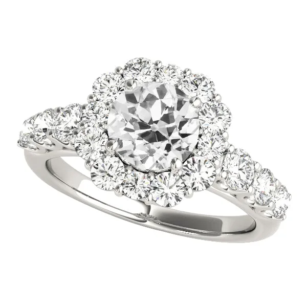 HarryChadEntcom Rings Halo Round Old Miner Real Natural Earth Mined Diamond Ring Flower Style Prong Set 5 Carats HarryChadEntcom Rings Halo Round Old Miner Real Natural Earth Mined Diamond Ring Flower Style Prong Set 5 Carats