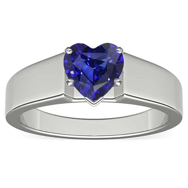 HarryChadEntcom Rings Ladies Jewelry Solitaire Ring Heart Cut Sri Lankan Sapphire 2 Carats HarryChadEntcom Rings Ladies Jewelry Solitaire Ring Heart Cut Sri Lankan Sapphire 2 Carats
