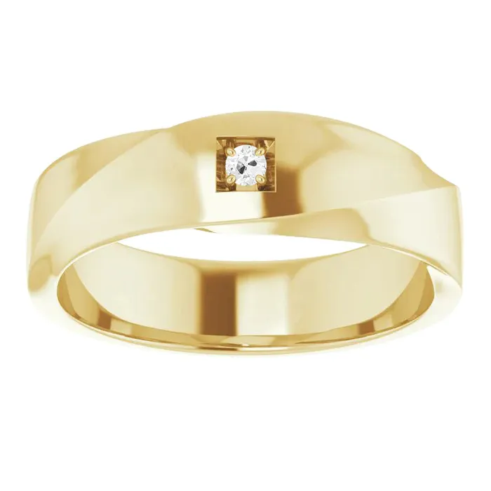 HarryChadEntcom Rings Mens Yellow Gold Earth Mined Diamond Ring