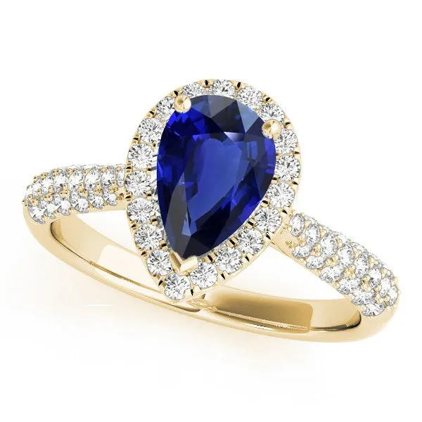 HarryChadEntcom Rings Natural Earth Mined Diamond Halo Blue Sapphire Wedding Ring Yellow Gold 5 Carats HarryChadEntcom Rings Natural Earth Mined Diamond Halo Blue Sapphire Wedding Ring Yellow Gold 5 Carats