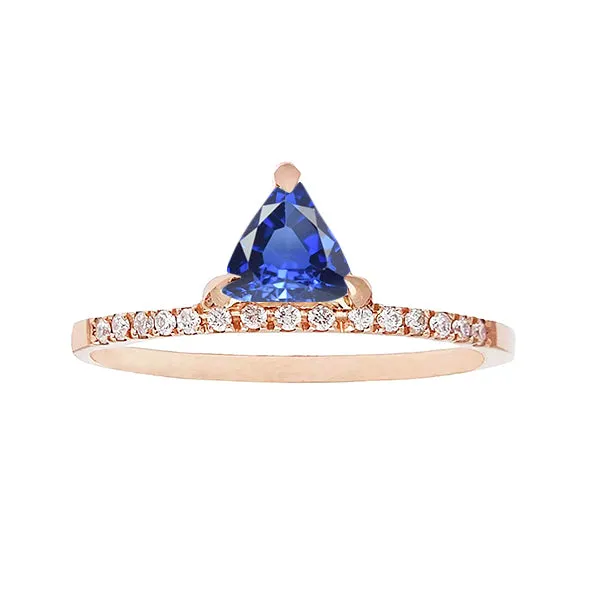 HarryChadEntcom Rings Trillion Gemstone Ring Prong Set Blue Sapphire 150 Carats Natural Earth Mined Diamonds HarryChadEntcom Rings Trillion Gemstone Ring Prong Set Blue Sapphire 150 Carats Natural Earth Mined Diamonds