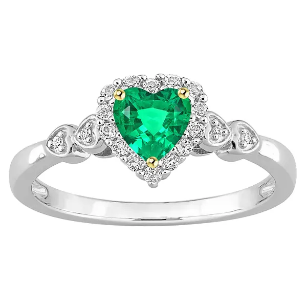 Heart Gemstone Ring Green Emerald Jewelry Gold HarryChadEntcom Rings