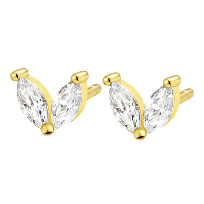 Hey Happiness Earrings Gemstone Firefly Stud Earrings Sterling Silver Gold
