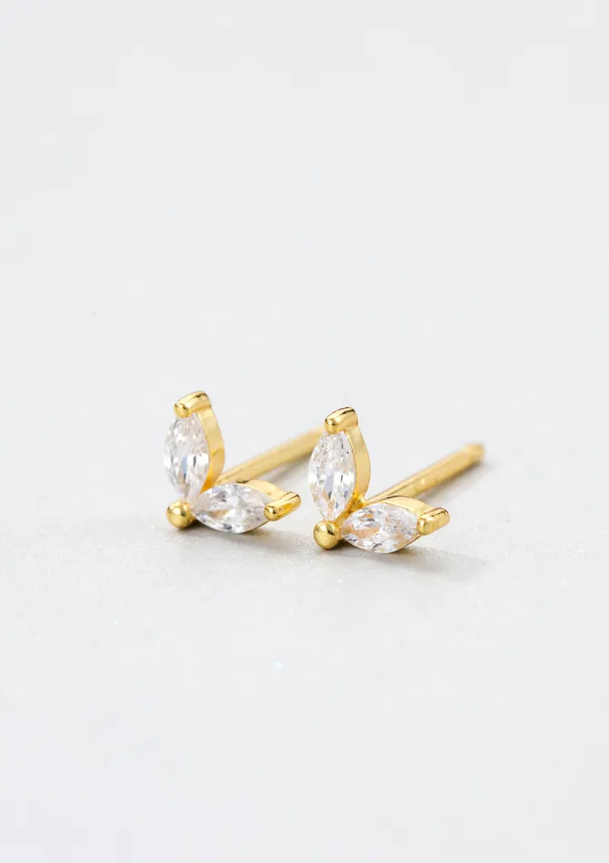 Hey Happiness Earrings Gemstone Firefly Stud Earrings Sterling Silver Gold Hey Happiness Earrings Gemstone Firefly Stud Earrings Sterling Silver Gold