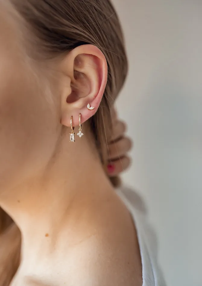 Hey Happiness Earrings Gemstone Firefly Stud Earrings Sterling Silver Gold Hey Happiness Earrings Gemstone Firefly Stud Earrings Sterling Silver Gold