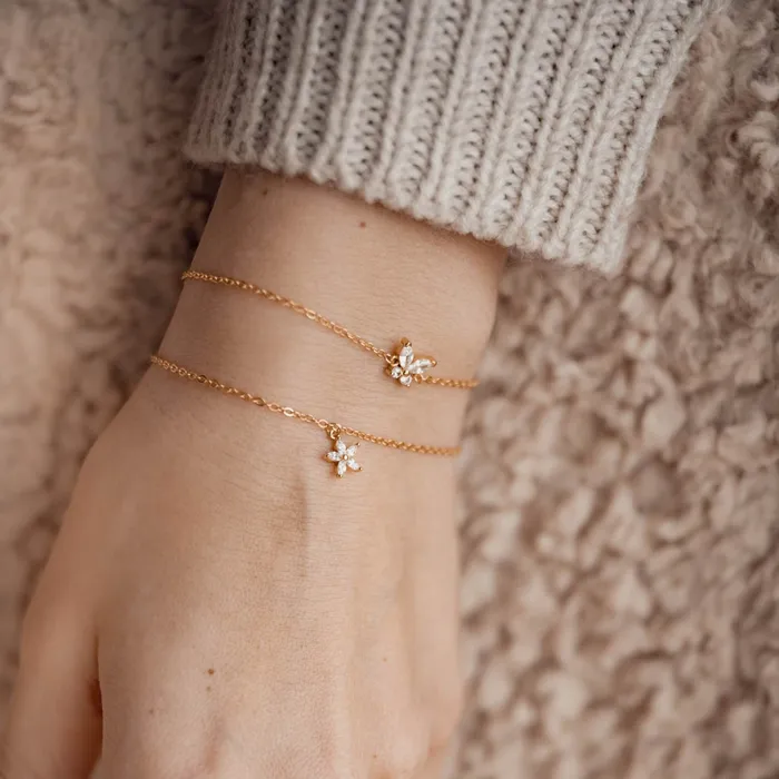Hey Happiness Gemstone Daisy Chain Bracelet Sterling Silver Bracelets Hey Happiness Gemstone Daisy Chain Bracelet Sterling Silver Bracelets