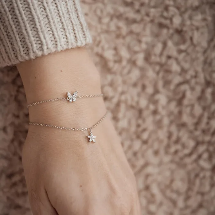 Hey Happiness Gemstone Daisy Chain Bracelet Sterling Silver Bracelets Hey Happiness Gemstone Daisy Chain Bracelet Sterling Silver Bracelets
