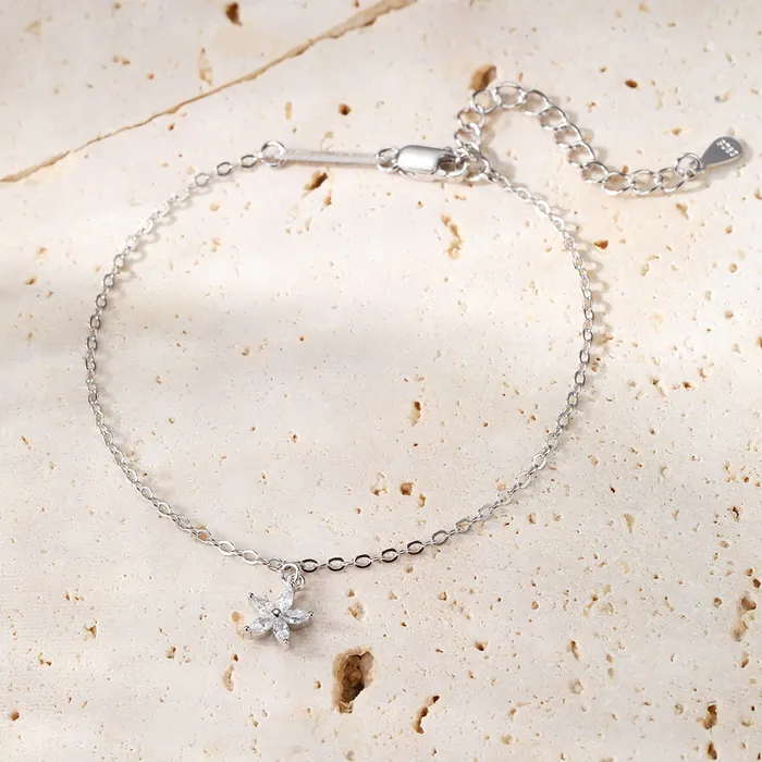 Hey Happiness Gemstone Daisy Chain Bracelet Sterling Silver Bracelets Hey Happiness Gemstone Daisy Chain Bracelet Sterling Silver Bracelets