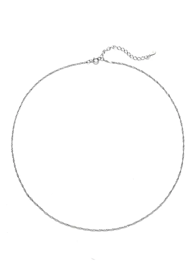 Hey Happiness Necklaces Fine Singapore Chain Sterling Silver Hey Happiness Necklaces Fine Singapore Chain Sterling Silver