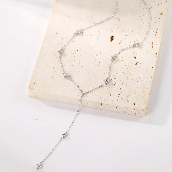 Hey Happiness Necklaces Posy Y Chain Necklace Sterling Silver Gold Hey Happiness Necklaces Posy Y Chain Necklace Sterling Silver Gold