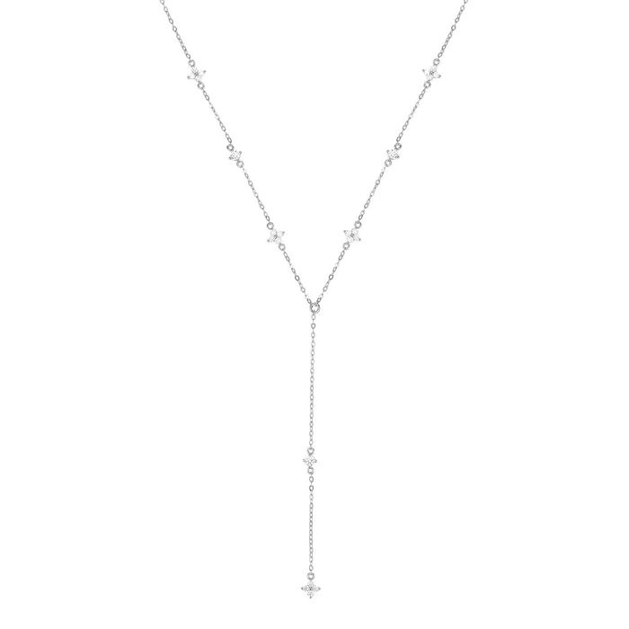 Hey Happiness Necklaces Posy Y Chain Necklace Sterling Silver Gold Hey Happiness Necklaces Posy Y Chain Necklace Sterling Silver Gold