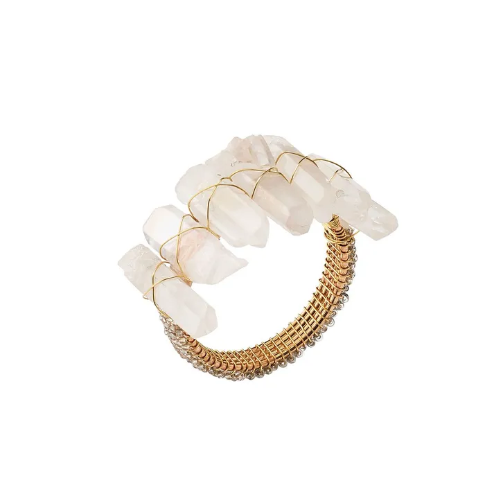 Kim Seybert Rings Kim Seybert Radiant Napkin Ring Crystal 2 x 15 x 15