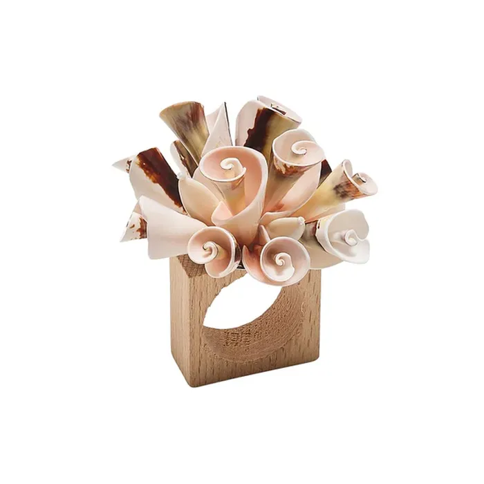 Kim Seybert Seashell Burst Napkin Ring in Ivory Natural Set of 4 Kim Seybert Rings Kim Seybert Seashell Burst Napkin Ring in Ivory Natural Set of 4 Kim Seybert Rings