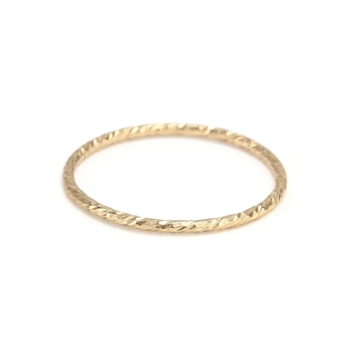 KS Rings Gold Filled Sparkle Texture Stacking Ring SIZE 6