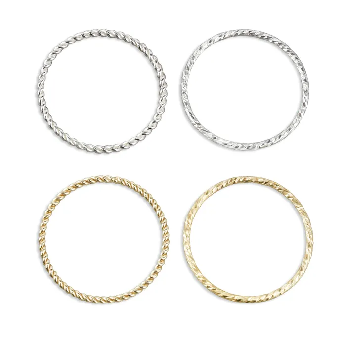 KS Rings Gold Filled Sparkle Texture Stacking Ring SIZE 6