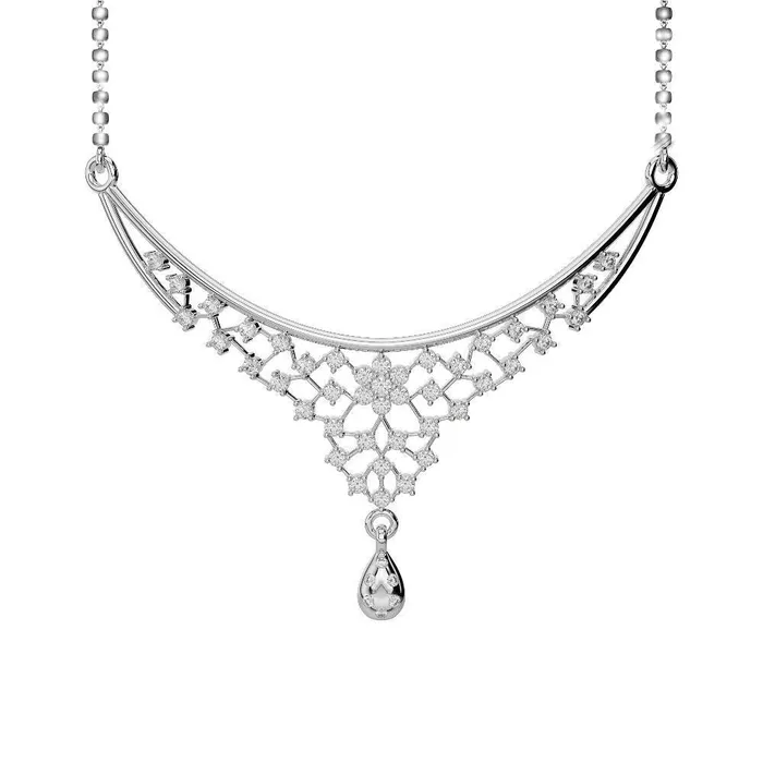 Ladies Chain Necklace Round Cut 250 Carats Natural Earth Mined Diamonds White Gold 14K GB Necklaces Ladies Chain Necklace Round Cut 250 Carats Natural Earth Mined Diamonds White Gold 14K GB Necklaces