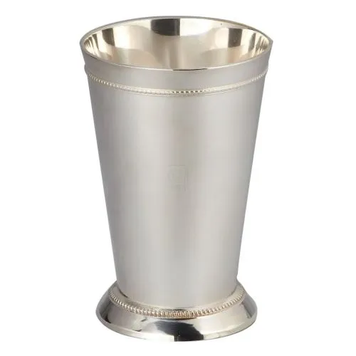 Leeber Beaded Mint Julep Cup 55 SilverPlated Leeber Rings