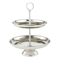 Leeber Bracelets Leeber 2 Tier Hammered Stand 85 105 Silver Stainless Steel Leeber Bracelets Leeber 2 Tier Hammered Stand 85 105 Silver Stainless Steel