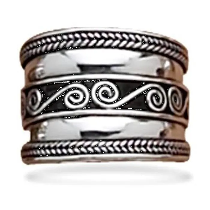 MMA Rings MMA Bali Ring with Spirals and Rope Edge Size 6