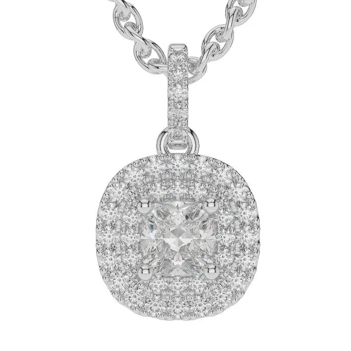 Necklaces GB 270 Carats Sparkling Natural Earth Mined Diamonds Pendant Necklace 14K White Gold New Necklaces GB 270 Carats Sparkling Natural Earth Mined Diamonds Pendant Necklace 14K White Gold New