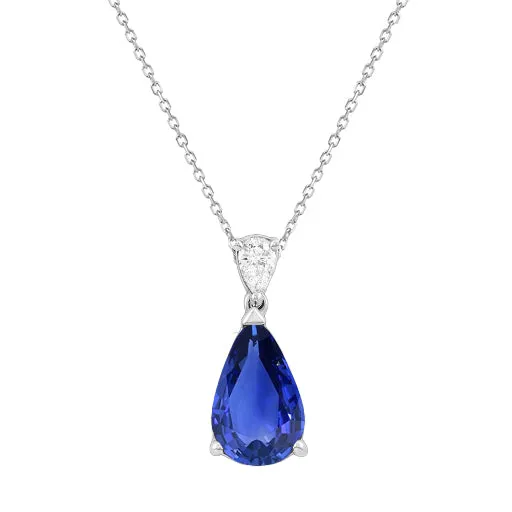 Necklaces HarryChadEntcom Pear Sapphire Natural Earth Mined Diamond Teardrop Pendant With Chain 125 Carats Necklaces HarryChadEntcom Pear Sapphire Natural Earth Mined Diamond Teardrop Pendant With Chain 125 Carats