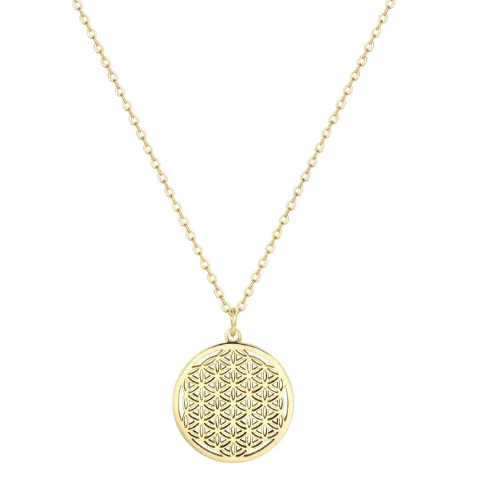 Necklaces Hey Happiness Flower of Life Pendant Necklace Gold
