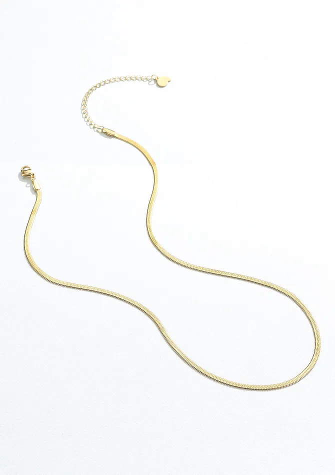 Necklaces Hey Happiness Snake Chain Necklace Gold Necklaces Hey Happiness Snake Chain Necklace Gold
