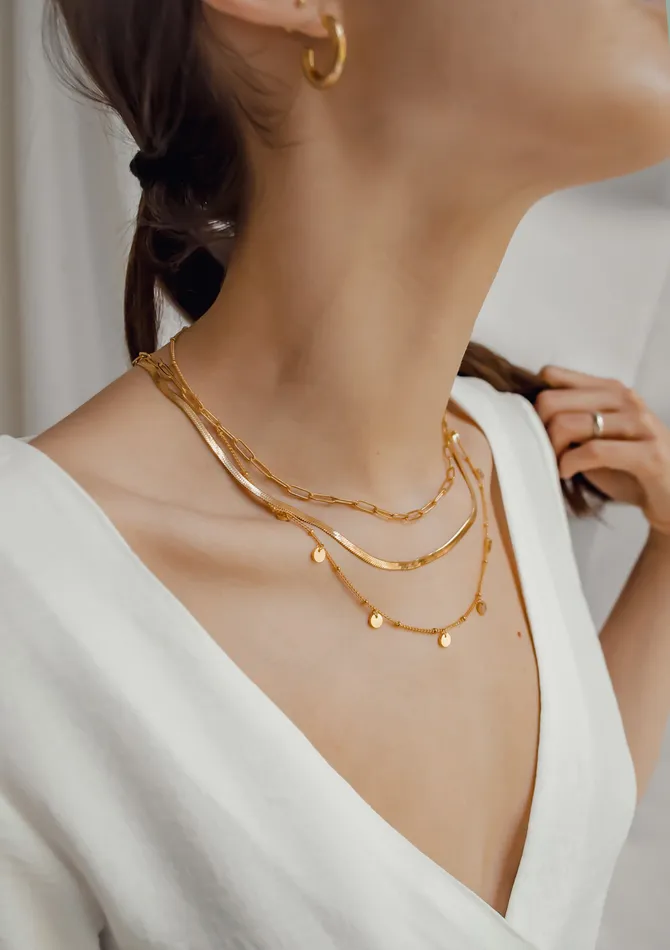 Necklaces Hey Happiness Snake Chain Necklace Gold Necklaces Hey Happiness Snake Chain Necklace Gold