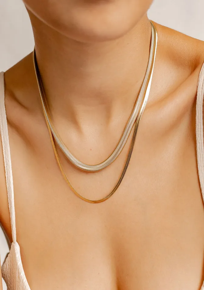 Necklaces Hey Happiness Snake Chain Necklace Gold Necklaces Hey Happiness Snake Chain Necklace Gold