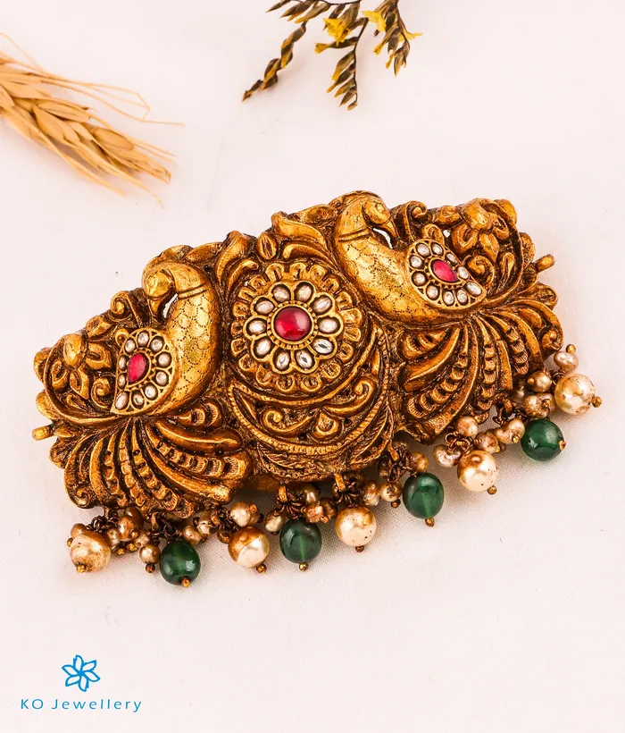 Necklaces Kundan The Tavus Silver Pearl Choker Necklace