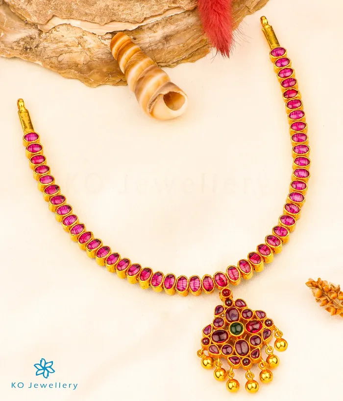 Necklaces Silversmith The Bhavika Silver Reversible Addige Necklace