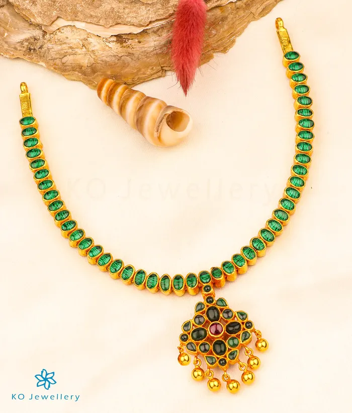 Necklaces Silversmith The Bhavika Silver Reversible Addige Necklace