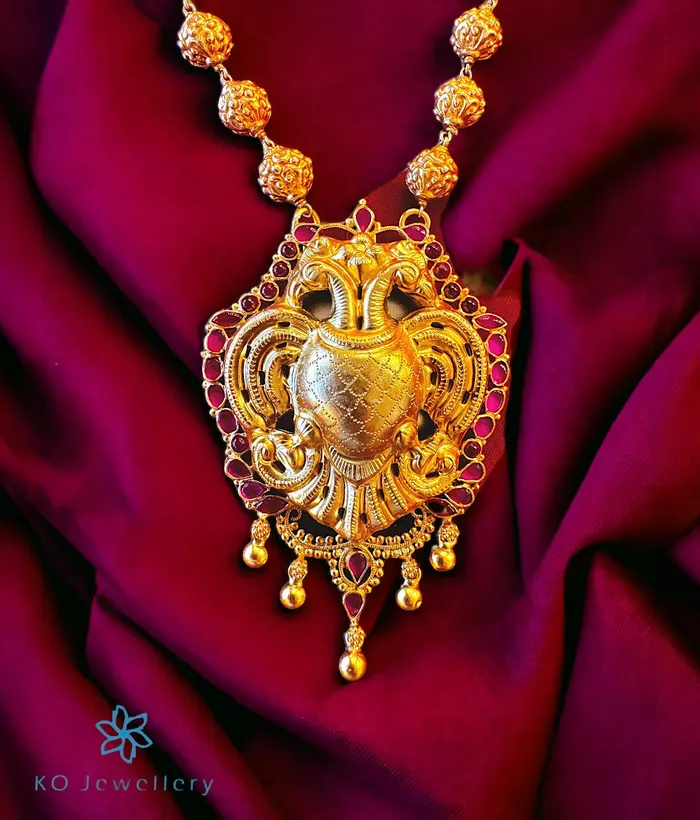 Necklaces Silversmith The Madhav Silver Gandaberunda Necklace