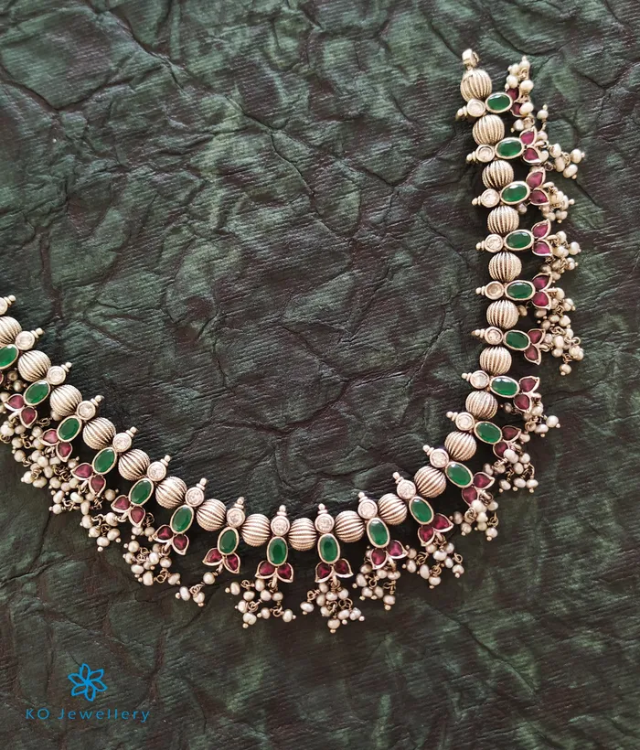 Necklaces Silversmith The Sampriti Silver Necklace Oxidised