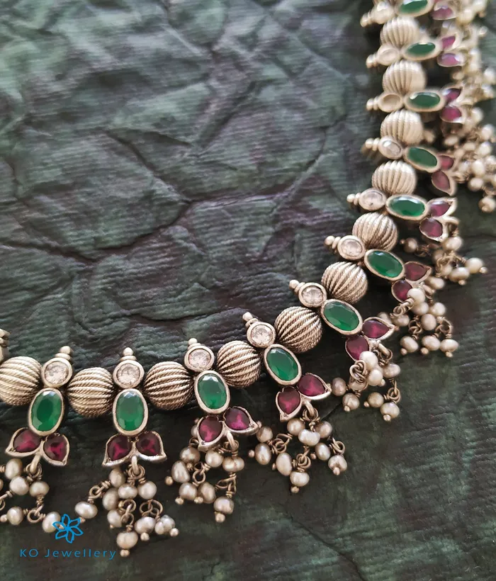Necklaces Silversmith The Sampriti Silver Necklace Oxidised