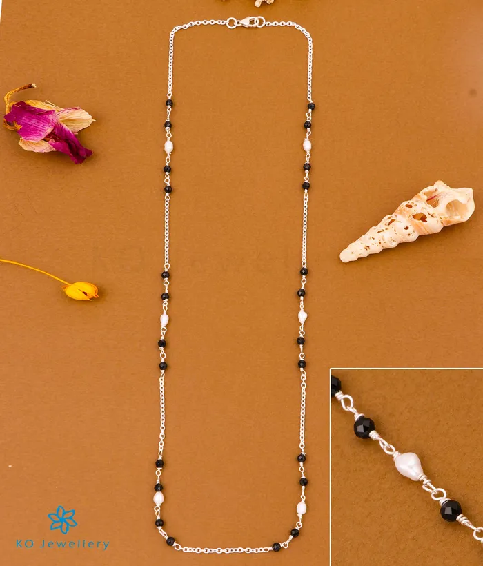 Necklaces The Niral Silver Pearl Necklace Gemstone