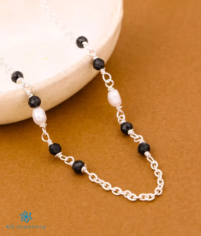 Necklaces The Niral Silver Pearl Necklace Gemstone