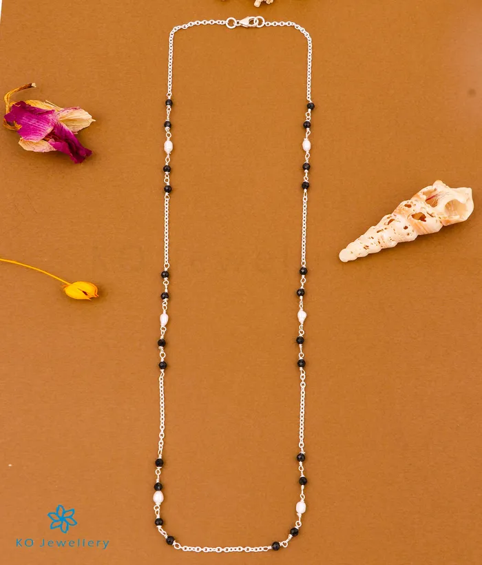 Necklaces The Niral Silver Pearl Necklace Gemstone